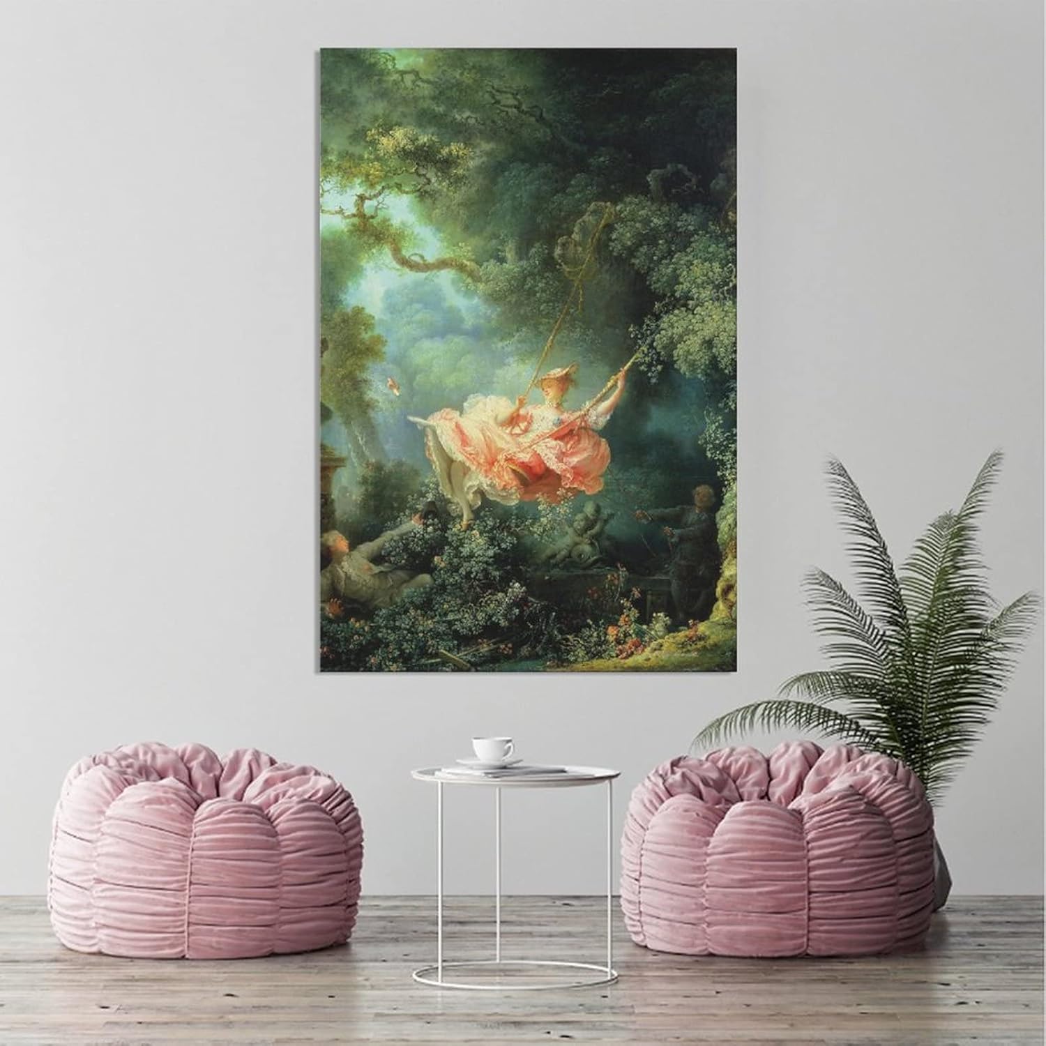 LEES TOSS Jean-Honoré Fragonard The Swing – Póster decorativo para pared de sala de estar, dormitorio, decoración estética, sin marco 12 x 18