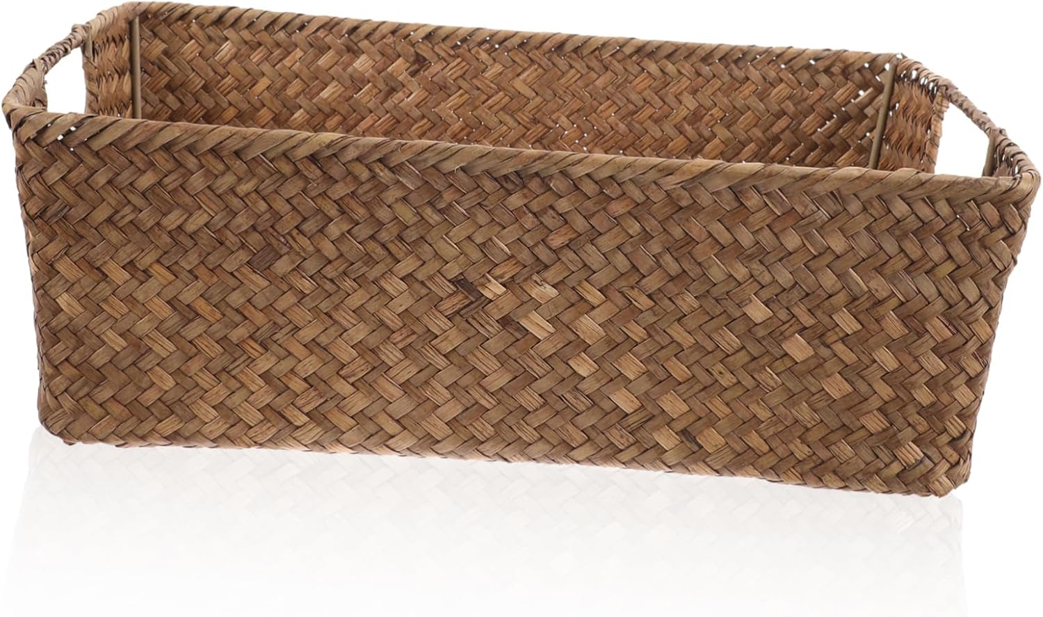 Uonlytech Cesta de almacenamiento para estantes, contenedor de café, cesta de almacenamiento grande, cesta tejida, contenedor grande, decoración de