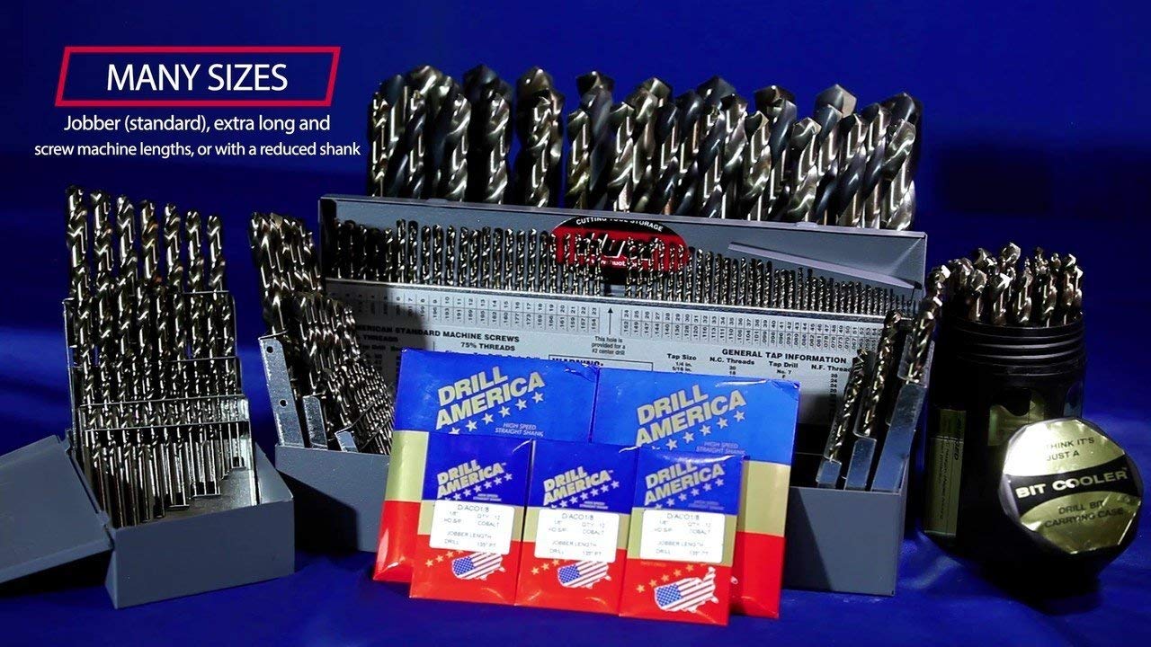 Drill America GLBCOX614 14 “x 6” Broca de extensión de avión de cobalto, serie GLBCO (paquete de 2)