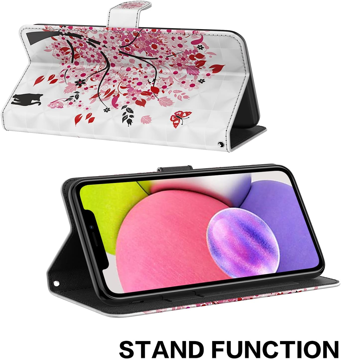 Funda para Moto G Stylus 5G 2022, cartera con tapa con tapa y bonito diseño de dibujos animados 3D, funda de piel sintética para niñas y mujeres,