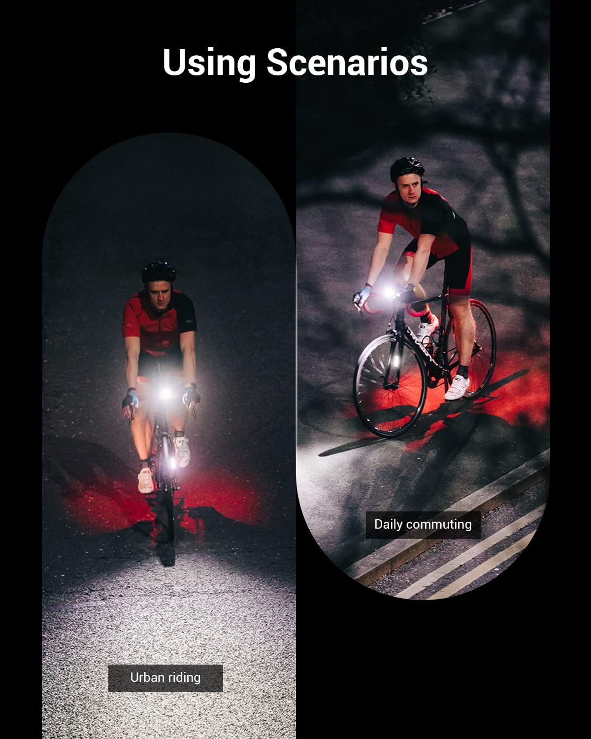 Magicshine Allty – Luces para bicicleta de cercanías Allty 400, Allty 600, Allty 800 Luz de bicicleta de carretera, USB tipo C recargable, IPX7