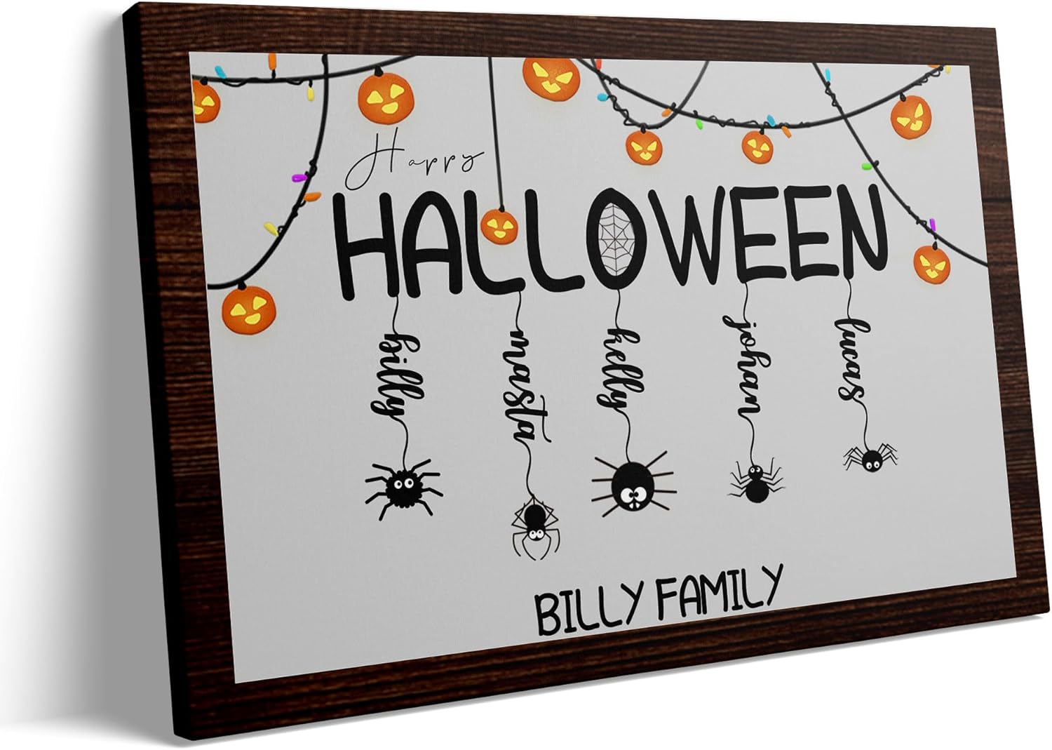 ZBAN Regalos temáticos de Halloween, decoraciones personalizadas de retratos familiares de Halloween para dormitorio, sala de estar, lienzo