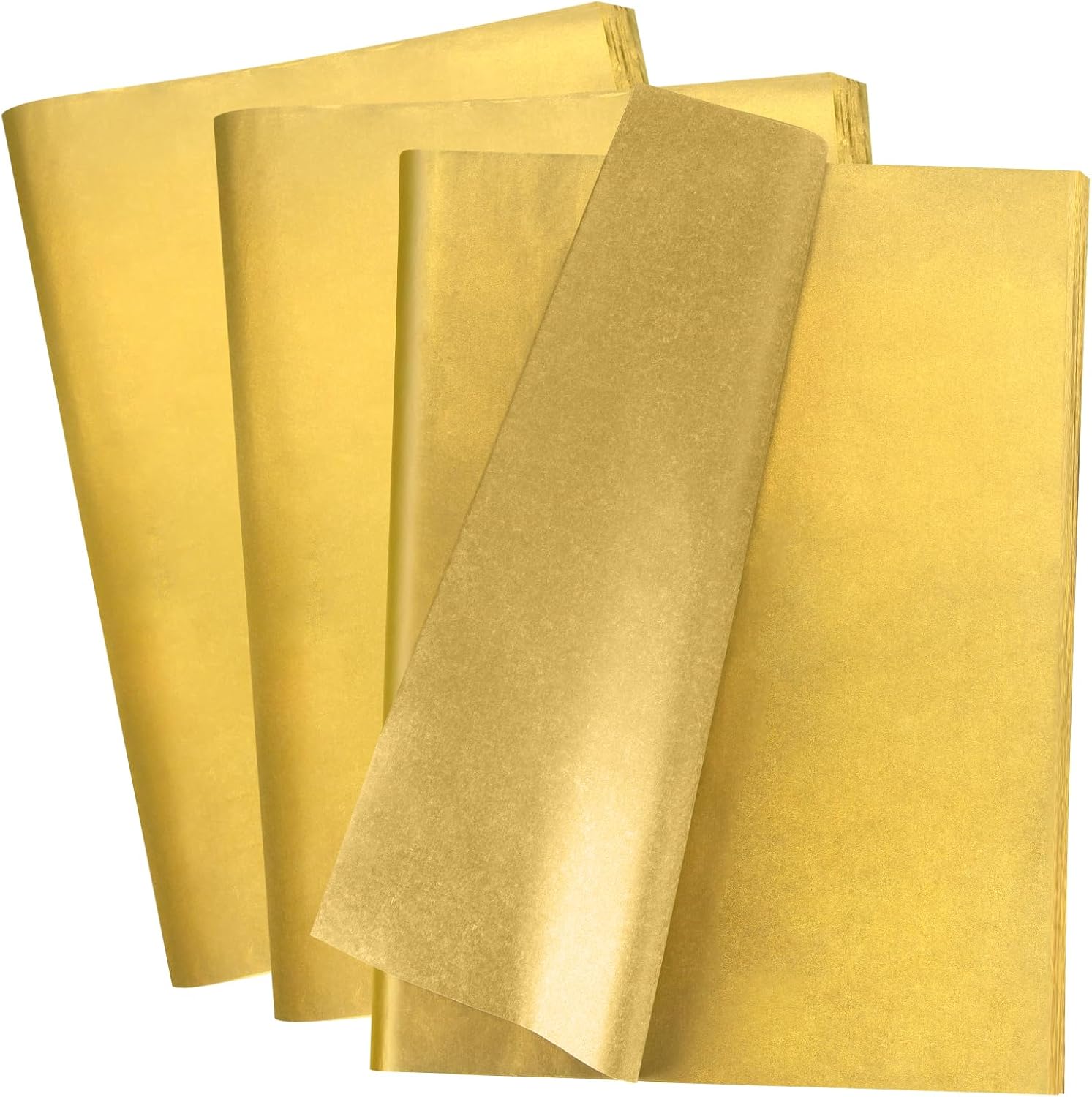 Shindel 86 hojas de papel de seda metálico dorado, papel de seda dorado para bolsas de regalo, embalaje de manualidades