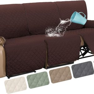 H.VERSAILTEX Funda reclinable 100% impermeable de 1 pieza para sofá reclinable de 3 cojines, funda protectora de muebles con respaldo antideslizante H.VERSAILTEX Funda reclinable 100% impermeable de 1 pieza para sofá reclinable de 3 cojines, funda protectora de muebles con respaldo antideslizante