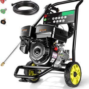 Homdox Lavadora a presión de gas 4000PSI 2.6GPM Lavadora a gas 208CC Lavadora eléctrica a gas con manguera de 25 pies, lavadora a presión de Homdox Lavadora a presión de gas 4000PSI 2.6GPM Lavadora a gas 208CC Lavadora eléctrica a gas con manguera de 25 pies, lavadora a presión de