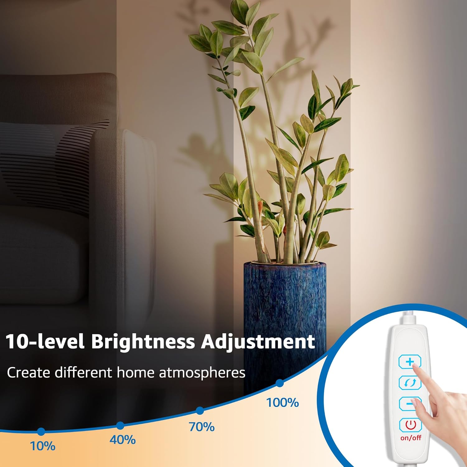 SUNVIE Focos LED para interiores de 3 W, focos de luz interior con función de memoria, 3000 K4000 K5000 K, iluminación ascendente interior de 120 V,