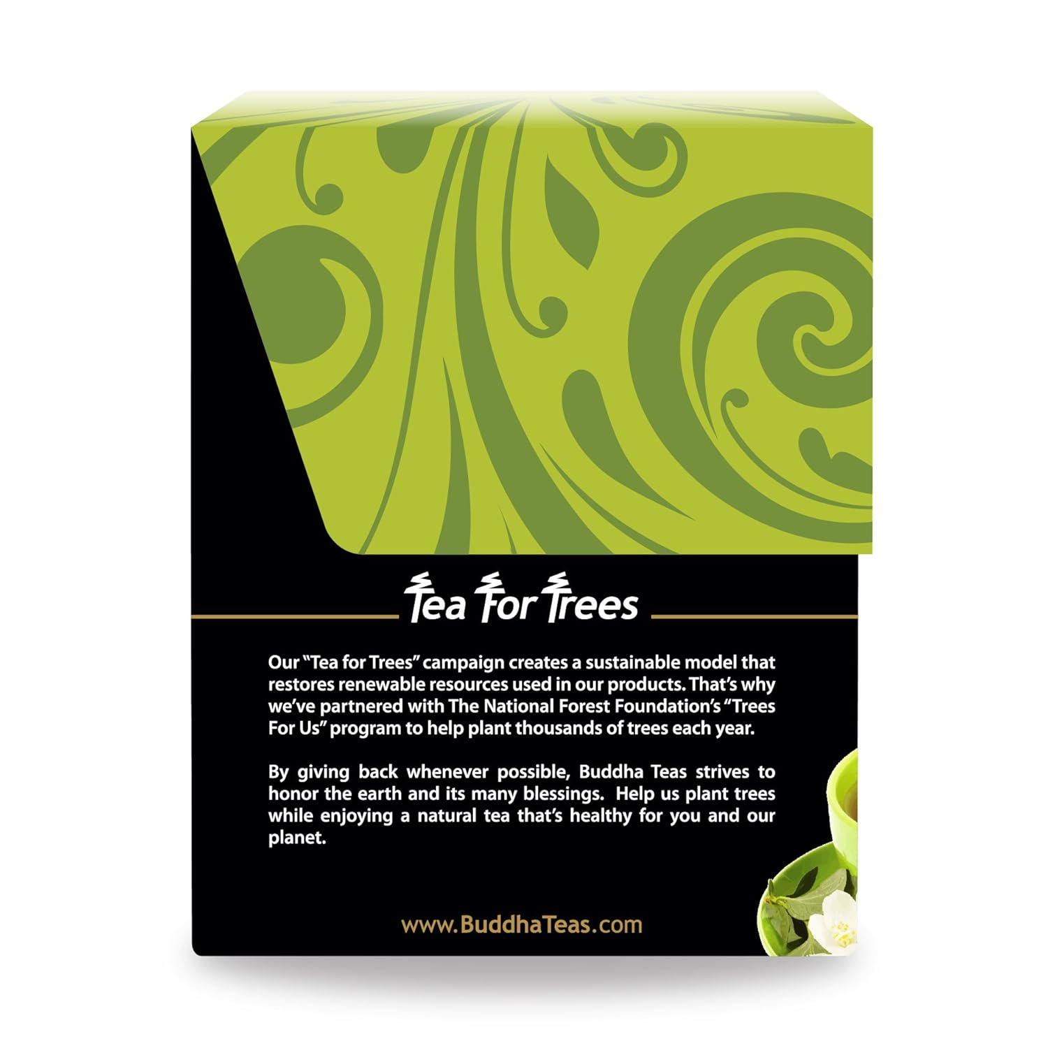 Buddha Teas Té verde orgánico Genmaicha – OU Kosher, USDA orgánico, CCOF orgánico, 18 bolsas de té sin blanqueador