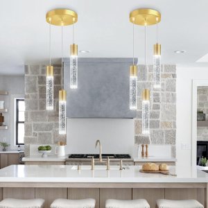 3 luces colgantes modernas LED para isla de cocina, luz colgante de burbuja, iluminación colgante para cocina, isla comedor, luces colgantes de 3 luces colgantes modernas LED para isla de cocina, luz colgante de burbuja, iluminación colgante para cocina, isla comedor, luces colgantes de