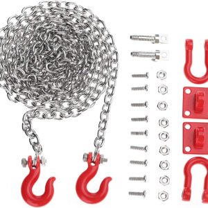 FOSA Cadena de gancho de remolque a control remoto para autos RC a escala 110, gancho de remolque en forma de U, piezas de montaje de metal para FOSA Cadena de gancho de remolque a control remoto para autos RC a escala 110, gancho de remolque en forma de U, piezas de montaje de metal para
