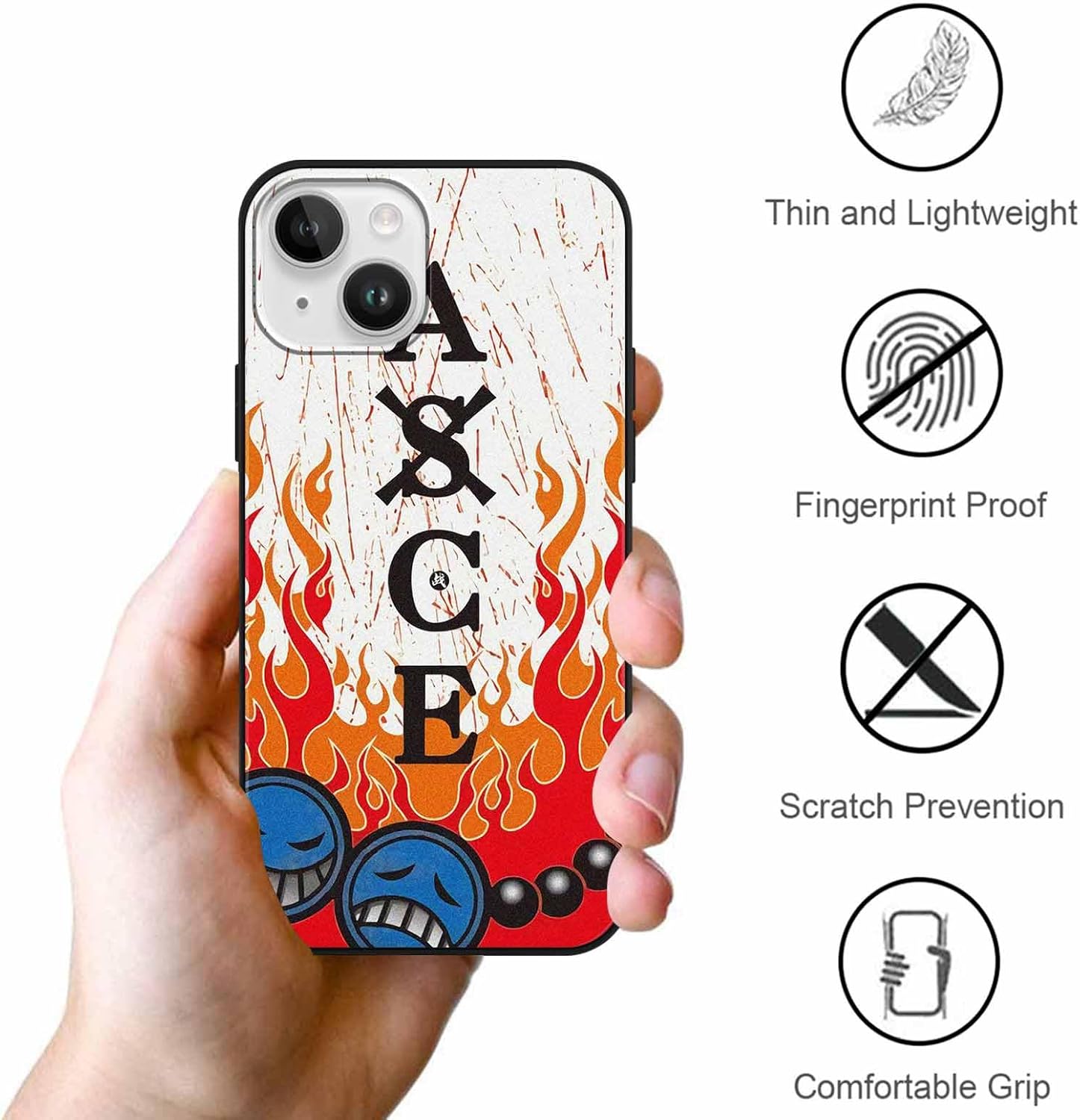 Paquete de 2 fundas de silicona para Apple iPhone 15 Plus de 6.7 pulgadas, estampado de personajes de dibujos animados de anime japonés para