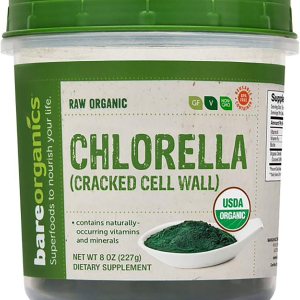 BareOrganics 12522 USDA Polvo orgánico de Chlorella, superalimento en polvo, suplemento dietético, 8 onzas BareOrganics 12522 USDA Polvo orgánico de Chlorella, superalimento en polvo, suplemento dietético, 8 onzas