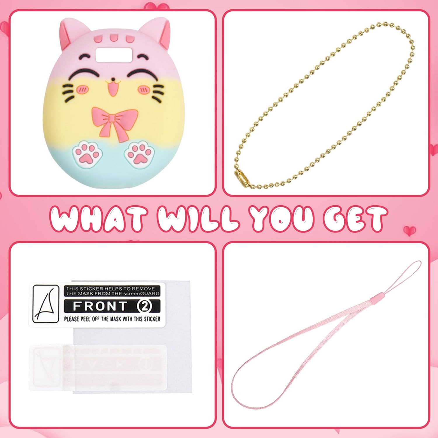 Tamagotchi Uni – Funda de silicona para máquina virtual para mascotas, protector de pantalla compatible con Tamagotchi Uni Watch Digital Pet (funda