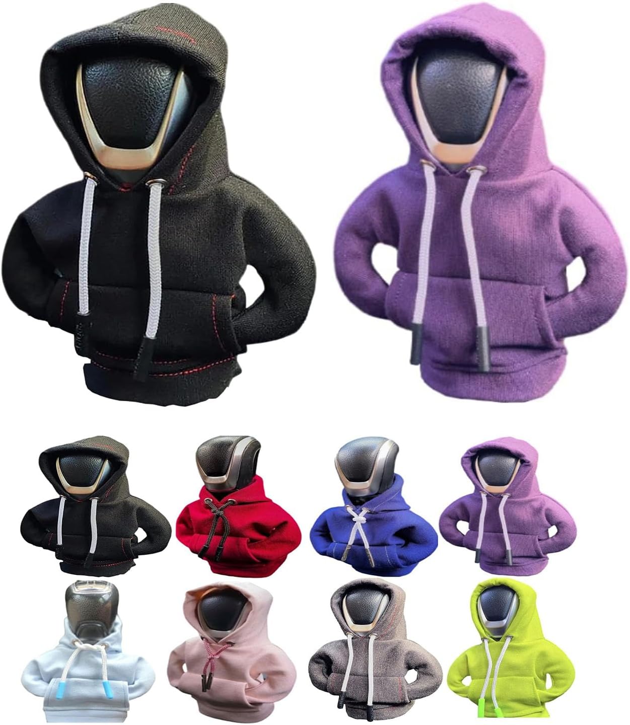 2 piezas de moda 2023 – Funda para palanca de cambios de automóvil, accesorios interiores de automóviles, pomos de cambio, camisa con capucha de