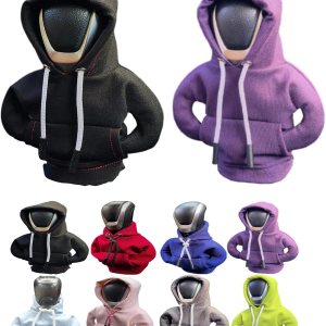 2 piezas de moda 2023 – Funda para palanca de cambios de automóvil, accesorios interiores de automóviles, pomos de cambio, camisa con capucha de 2 piezas de moda 2023 – Funda para palanca de cambios de automóvil, accesorios interiores de automóviles, pomos de cambio, camisa con capucha de