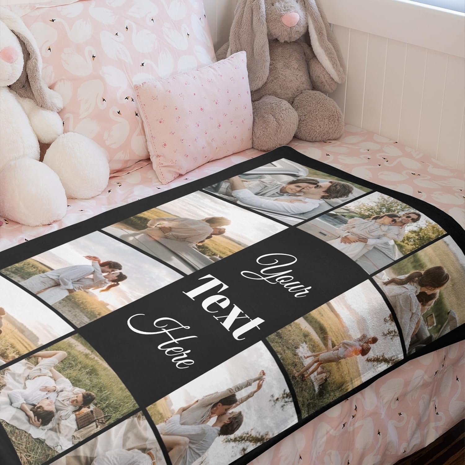 Manta personalizada con imagen, regalos personalizados para cumpleaños, aniversario, Navidad, Año Nuevo, 10 fotos, 30 x 40 pulgadas (forro polar de