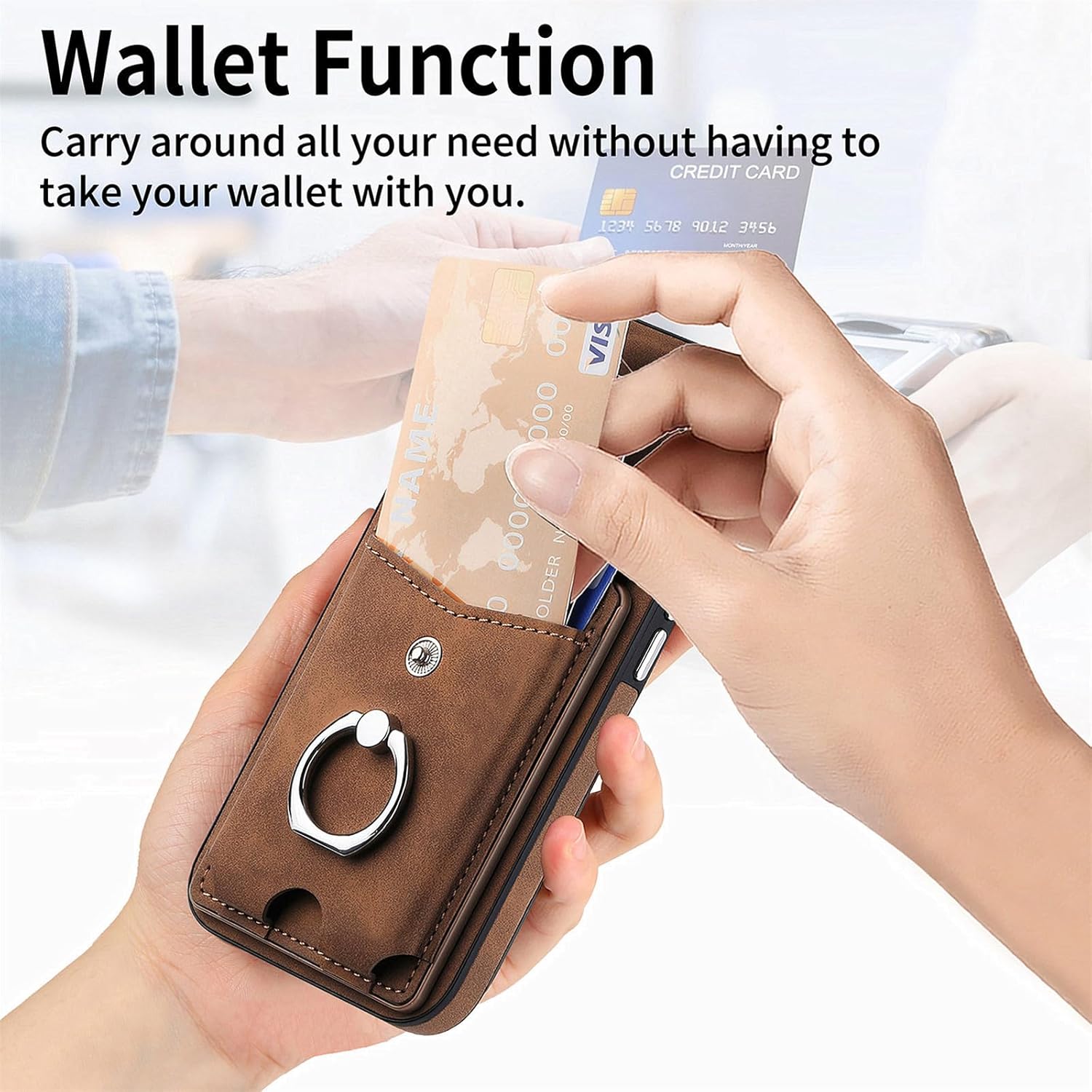 Asuwish Compatible con Samsung Galaxy A13 4G – Funda tipo cartera y protector de pantalla de vidrio templado, soporte para tarjetas, anillo