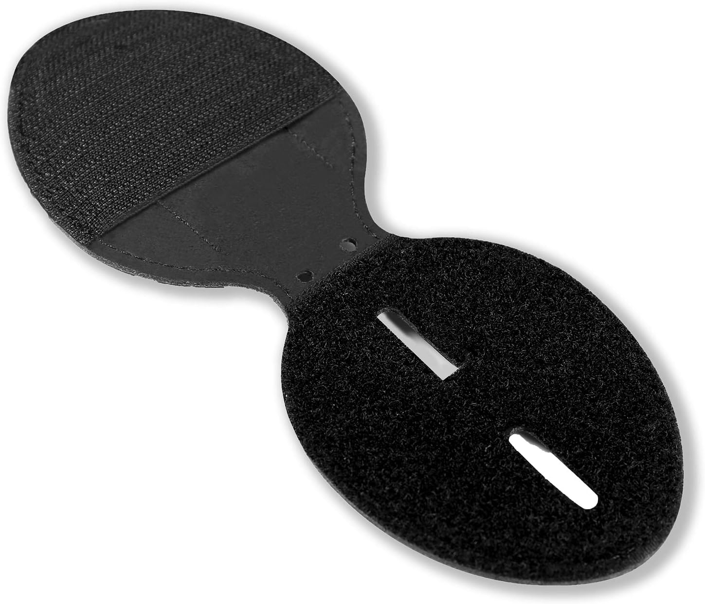 Soporte para placa de policía, universal, hecho de piel de vaca, clip de metal para cinturón y cadena de acero inoxidable, soporte de cuero para