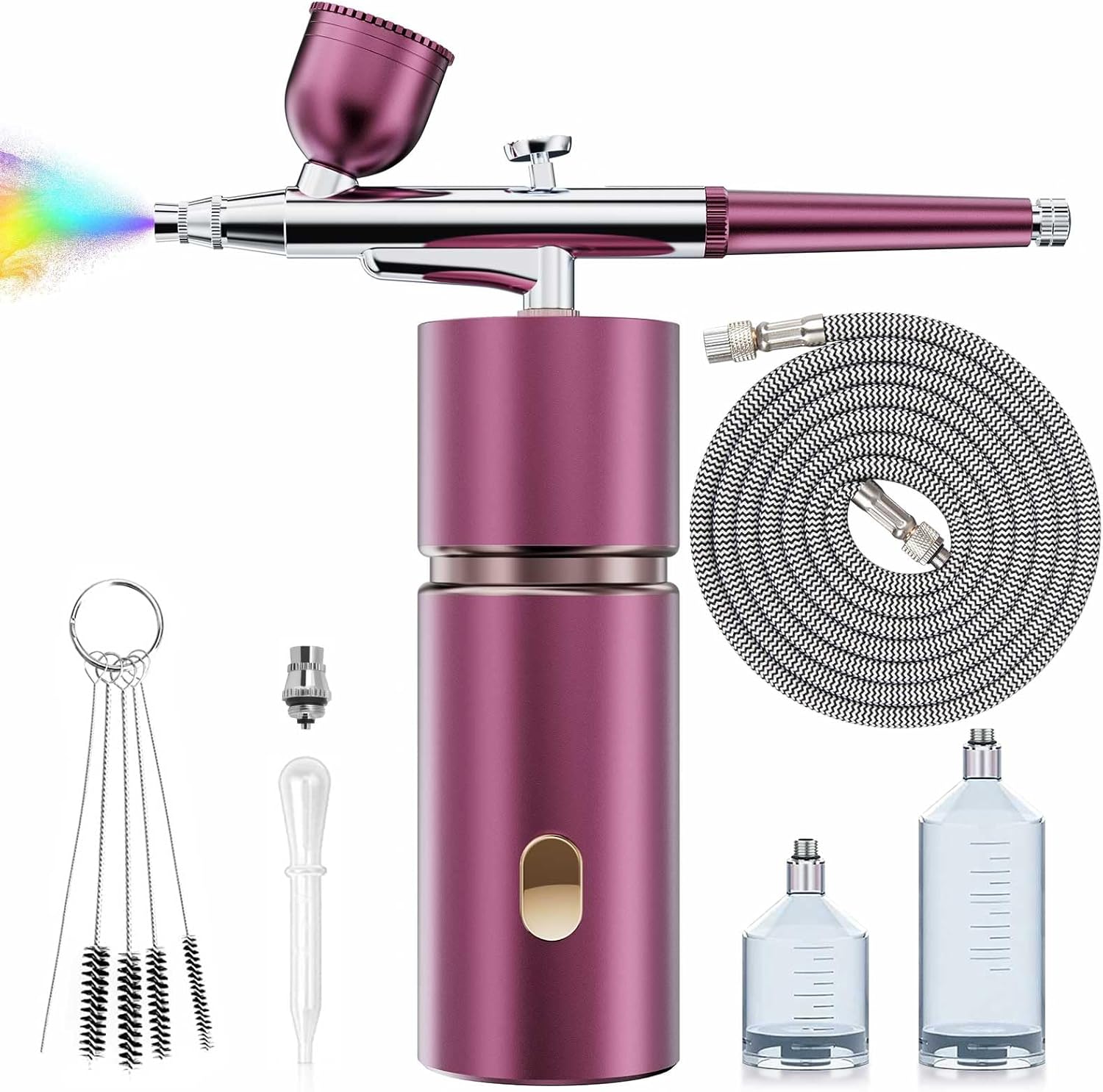 Airbrush-Kit – Cepillo de aire inalámbrico de alta presión con compresor – Aerógrafo para uñas Mini recargable de mano aerógrafo máquina para
