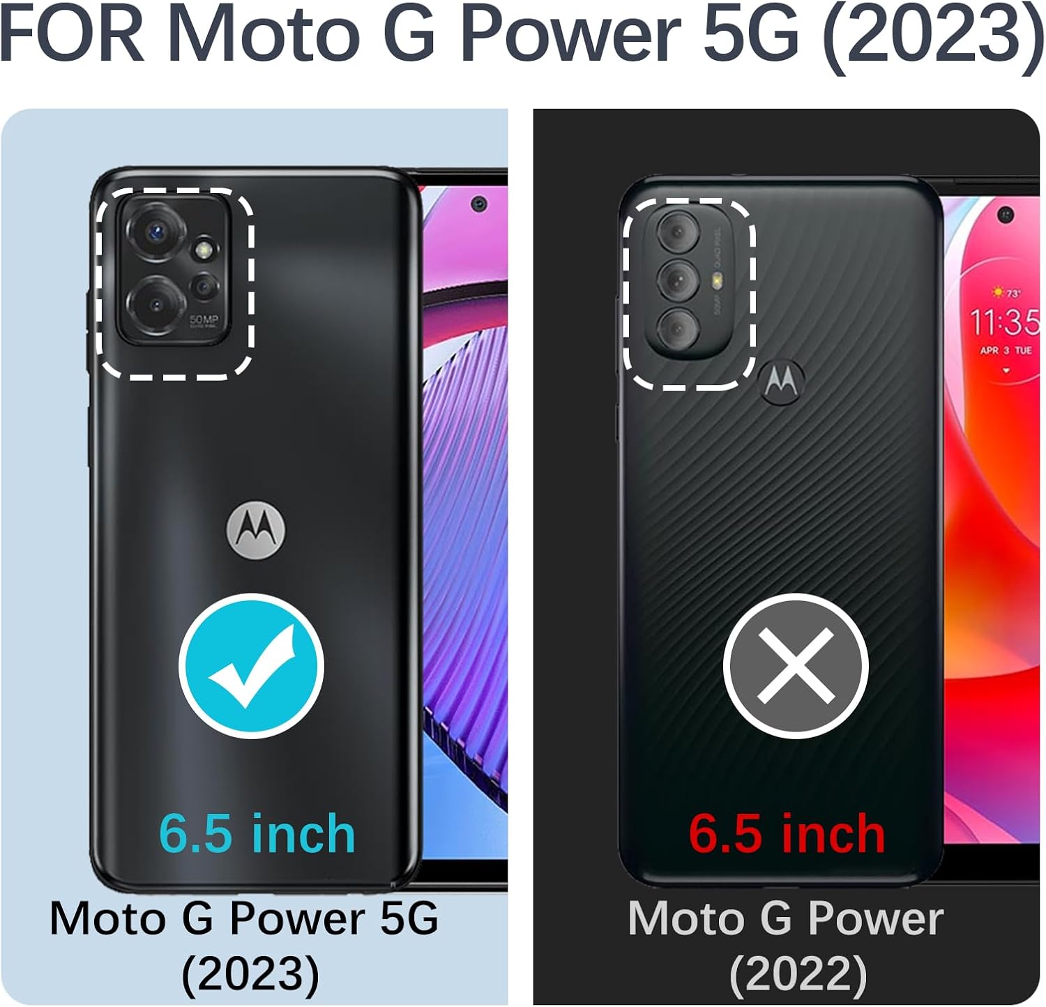 Funda para Motorola Moto G Power (2023), retro, delgada, a prueba de golpes, para niñas y mujeres, con soporte de anillo dorado, funda de teléfono