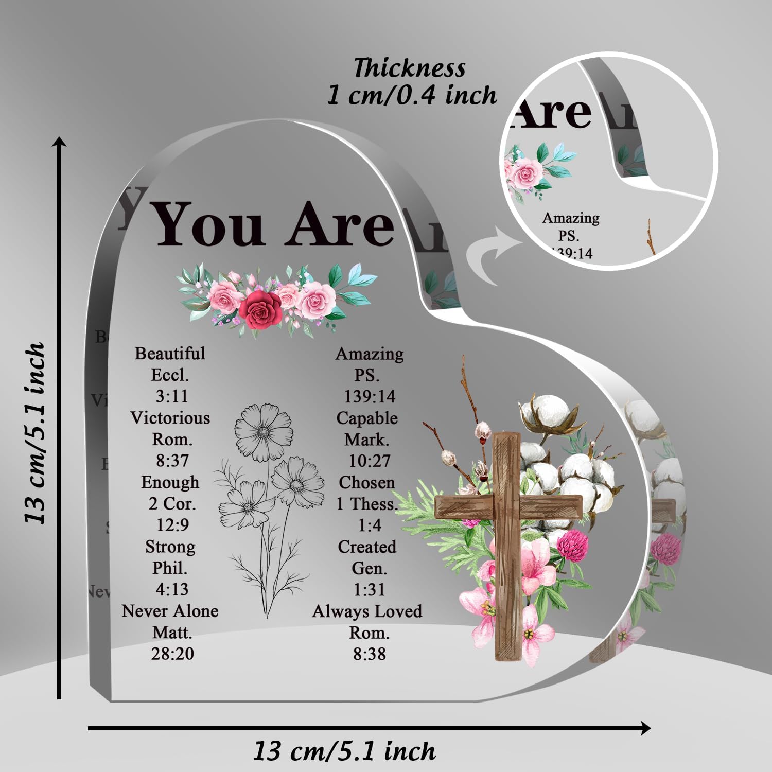 Regalos cristianos, regalos religiosos inspiradores con versículo de la Biblia, regalos de aliento espiritual, regalo de escritura religiosa para