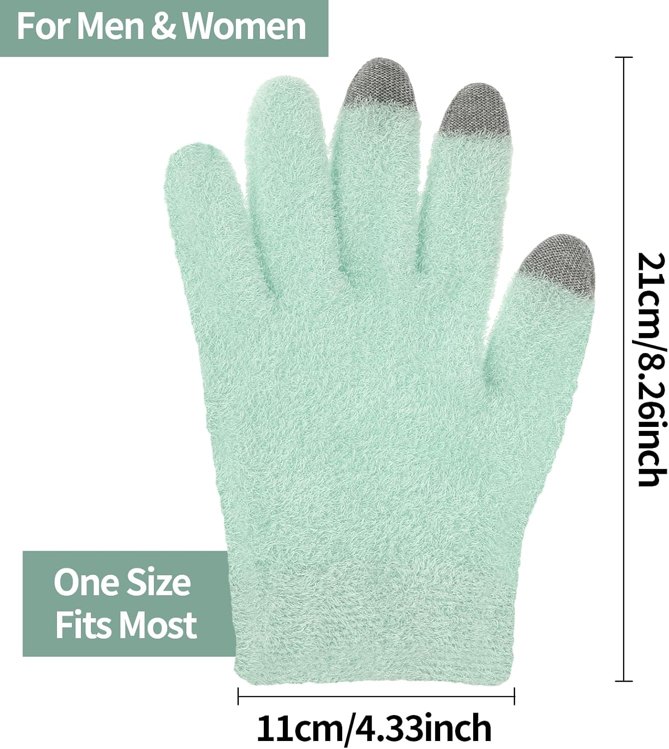 Guantes de spa para manos secas, guantes hidratantes durante la noche con buen forro, guantes hidratantes para pantalla táctil para mujeres y