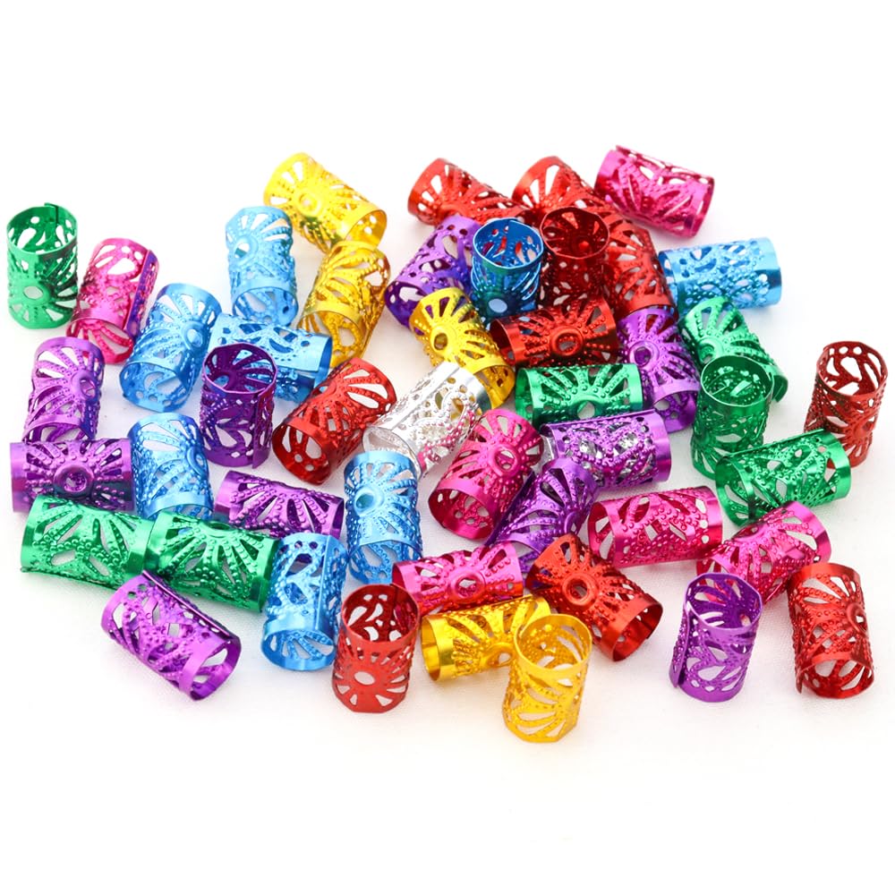 50 piezas de pinzas de extensión de cabello trenzado sucio anillos de extensión de cabello coloridos anillos de extensión de cabello de baile