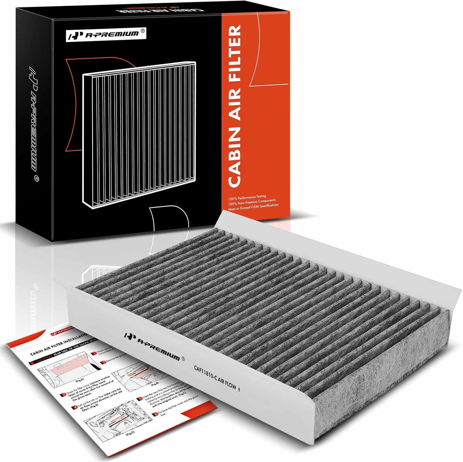 A-Premium Filtro de aire de cabina con carbón activado compatible con modelos Jeep, Dodge y Fiat – Compass 2017-2022, Renegade 2015-2023, Hornet