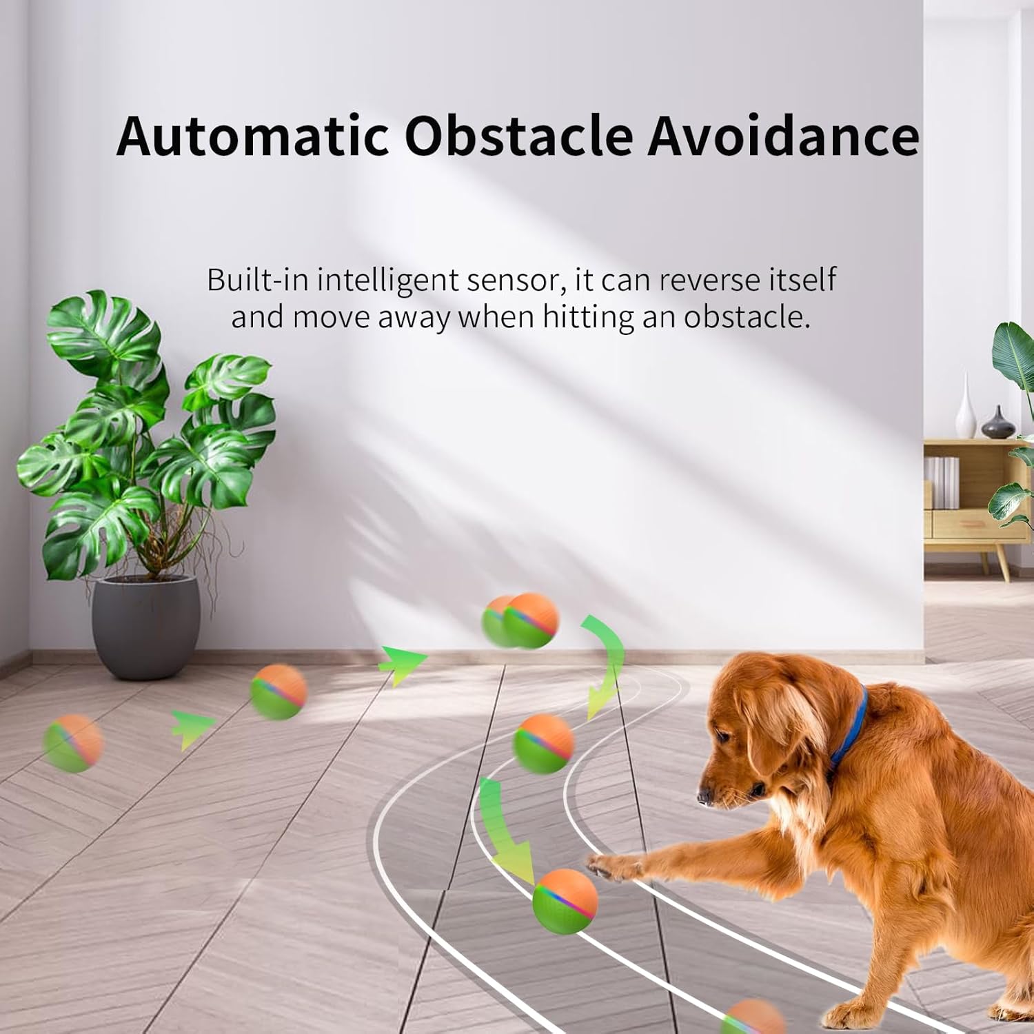 2023 – Pelota interactiva de juguete para perros con sensor de radar mejorado, bola de juguete inteligente para perros, bola rodante para perros
