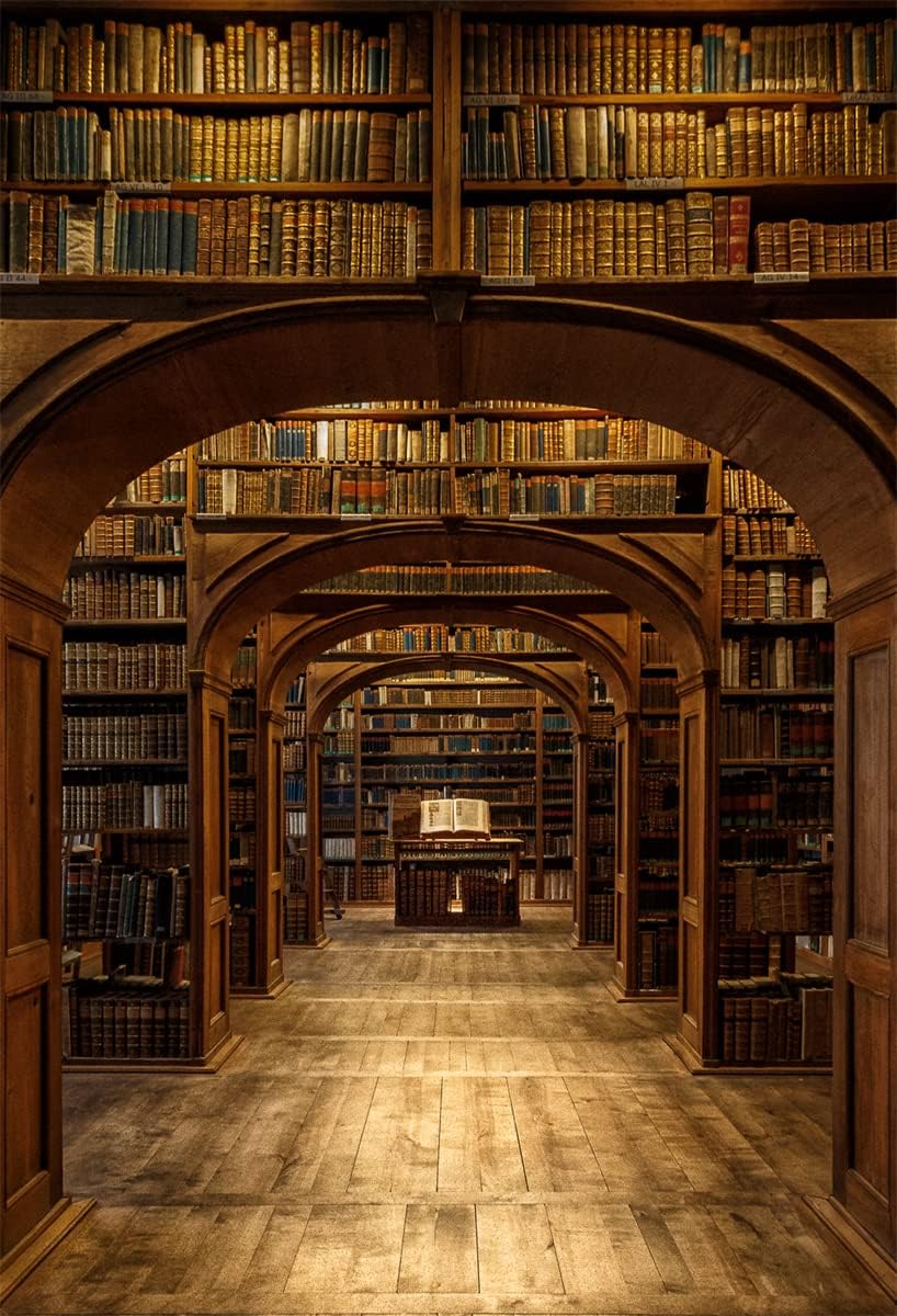 Fondo escolar de mago de 5 x 7 pies para fotografía de biblioteca mágica para retratos, estudio fotográfico, fondo
