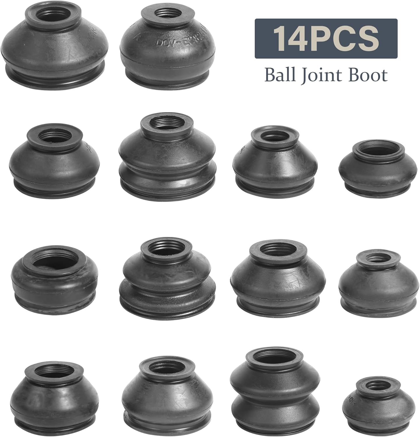 VARGTR Tie Rod Boot,Tie Rod End Boots,Car Accessories Turn To Rod Arm Ball Joint Head Dust Protection Rubber Cover Track Rod End Set,Car Suspension