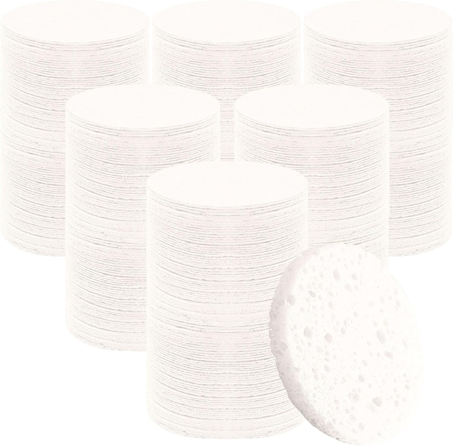 300 esponjas faciales comprimidas para limpieza de celulosa natural, esponja cosmética de spa para limpieza facial, maquillaje exfoliante o