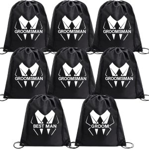 BachpartyGifts Regalos de propuesta de padrinos de boda, decoraciones de regalos de despedida de soltero para hombres, paquete de 8 bolsas con BachpartyGifts Regalos de propuesta de padrinos de boda, decoraciones de regalos de despedida de soltero para hombres, paquete de 8 bolsas con