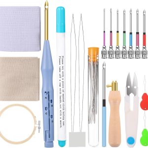 30 kits de bordado de aguja perforadora, juego de agujas de punzón de madera ajustables para bordar adultos 30 kits de bordado de aguja perforadora, juego de agujas de punzón de madera ajustables para bordar adultos