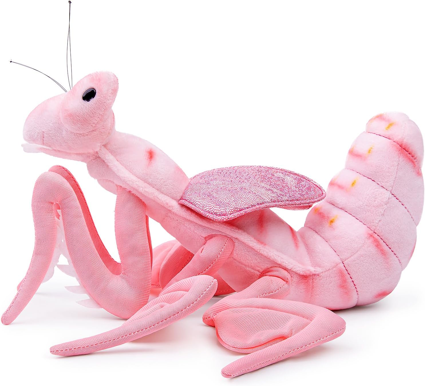 ZHONGXIN MADE Juguete de peluche de mantis rosa de simulación, 12 pulgadas, suave, realista, orquídea rezando, animales de peluche, lindos juguetes