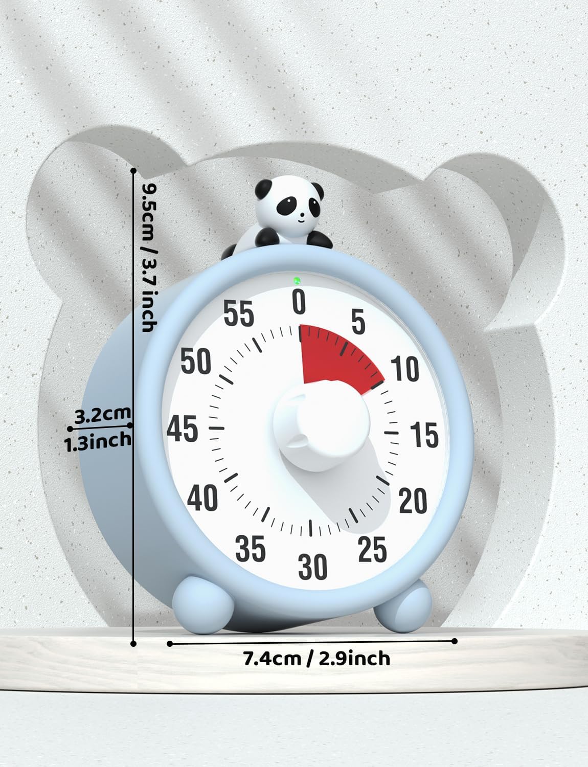 LIORQUE Temporizador visual de 60 minutos para niños, temporizador de cuenta regresiva visual recargable para niños, temporizador para aula,