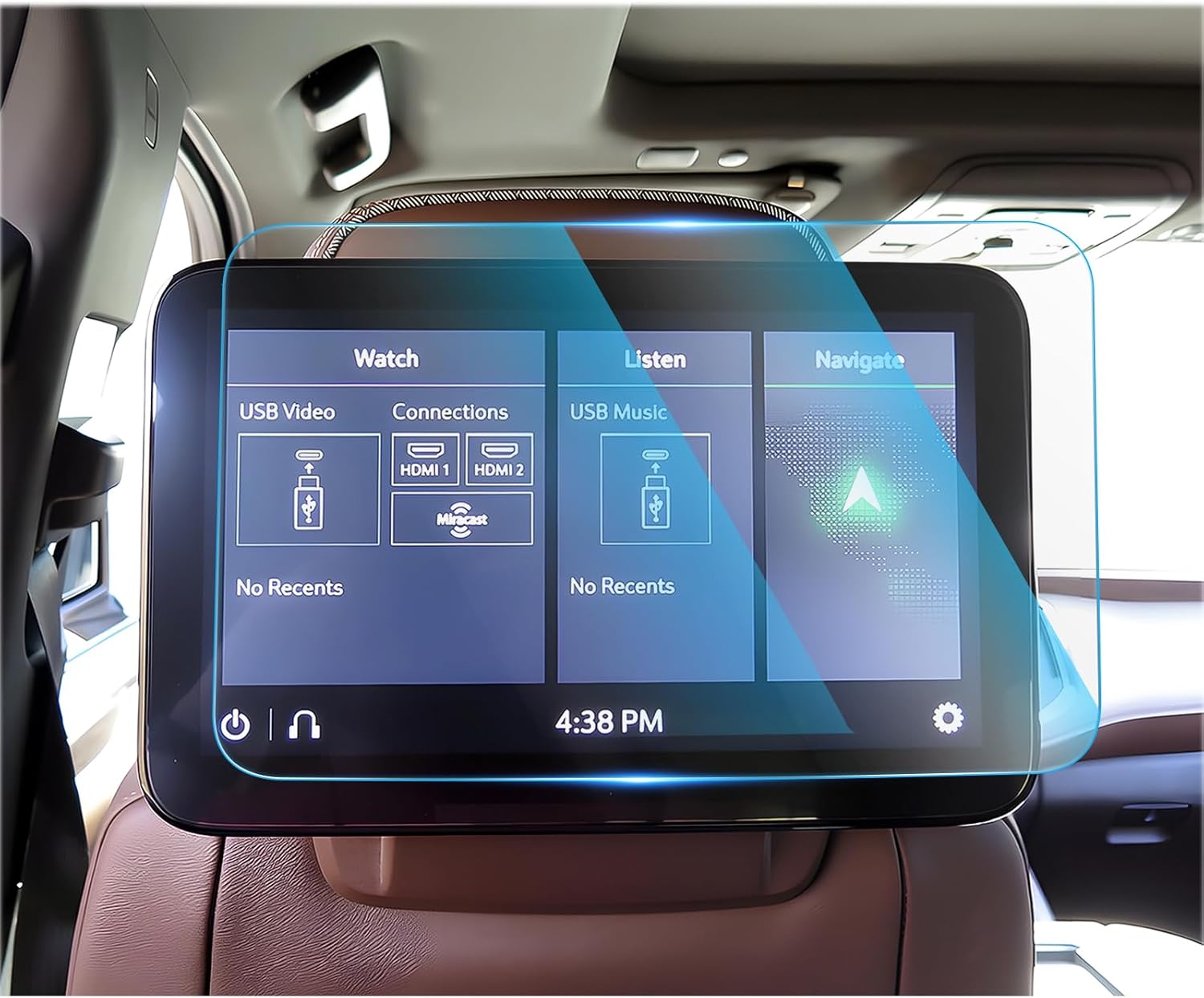 CDEFG Protector de pantalla trasera para Chevy Tahoe, Suburban y GMC Yukon Accesorios 2024 2023 2022 2021  Paquete de 2 unidades de vidrio templado