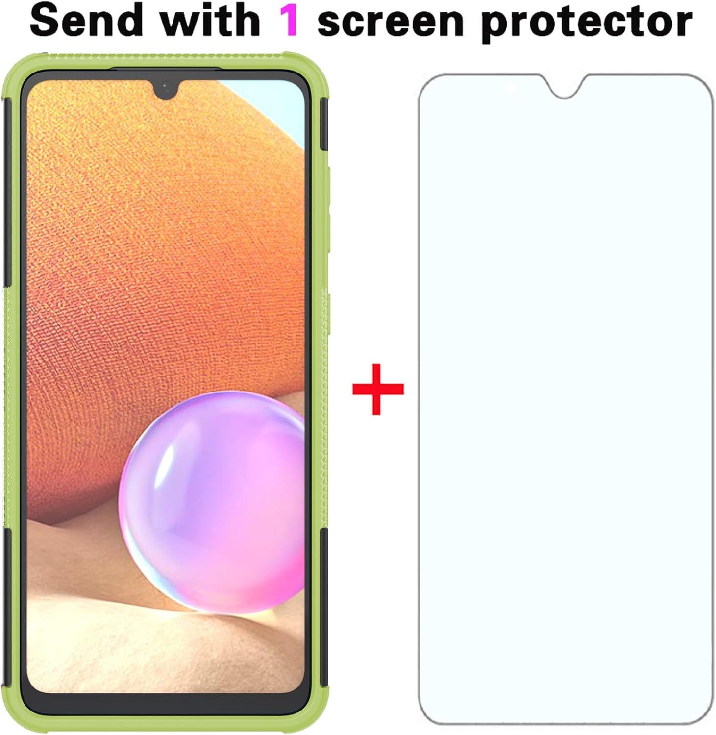 Asuwish Funda de teléfono para Samsung Galaxy A33 5G con protector de pantalla de vidrio templado y soporte delgado, funda protectora híbrida