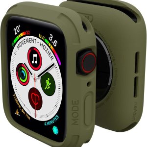 elkson Quattro Series – Carcasa resistente para Apple Watch SE y iWatch Series SE2, 6, 5, 4, funda protectora duradera de grado militar, flexible a elkson Quattro Series – Carcasa resistente para Apple Watch SE y iWatch Series SE2, 6, 5, 4, funda protectora duradera de grado militar, flexible a