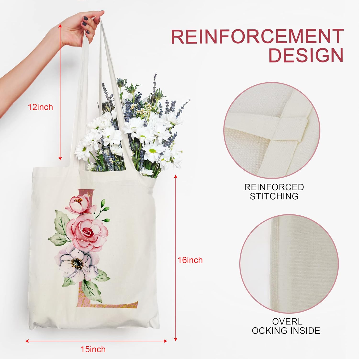 BeeGreen – Bolsa de lona de 12 onzas para mujeres o profesores, regalo para ir de compras o para el Día de la Madre