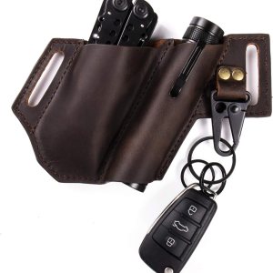 Gentlestache Funda de cuero para cinturón, funda de cuero para multiherramienta, organizador de bolsillo de cuero Gentlestache Funda de cuero para cinturón, funda de cuero para multiherramienta, organizador de bolsillo de cuero