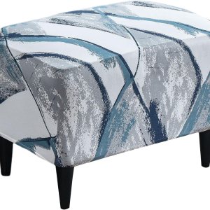 CRFATOP Funda otomana elástica para taburete, funda rectangular de almacenamiento para reposapiés, fundas protectoras para reposapiés con parte CRFATOP Funda otomana elástica para taburete, funda rectangular de almacenamiento para reposapiés, fundas protectoras para reposapiés con parte