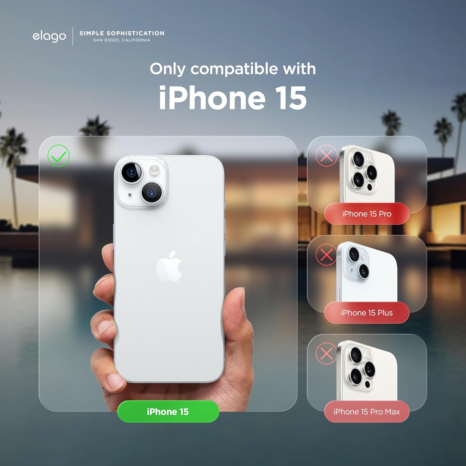 elago Compatible con iPhone 15, funda de silicona líquida, funda protectora de cuerpo completo, a prueba de golpes, funda delgada para teléfono,