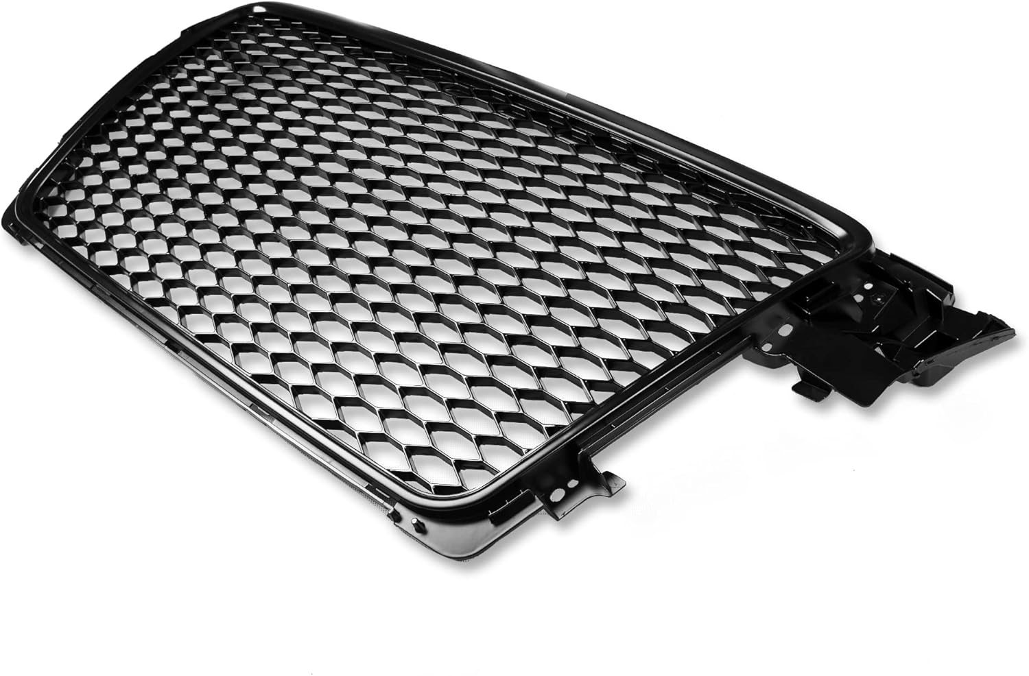 Parrilla delantera central Sport VR-6 Honeycomb Mesh Grille Sport Negro compatible con Audi A4 B8 2008 2009 2010 2011 Sedan Avant