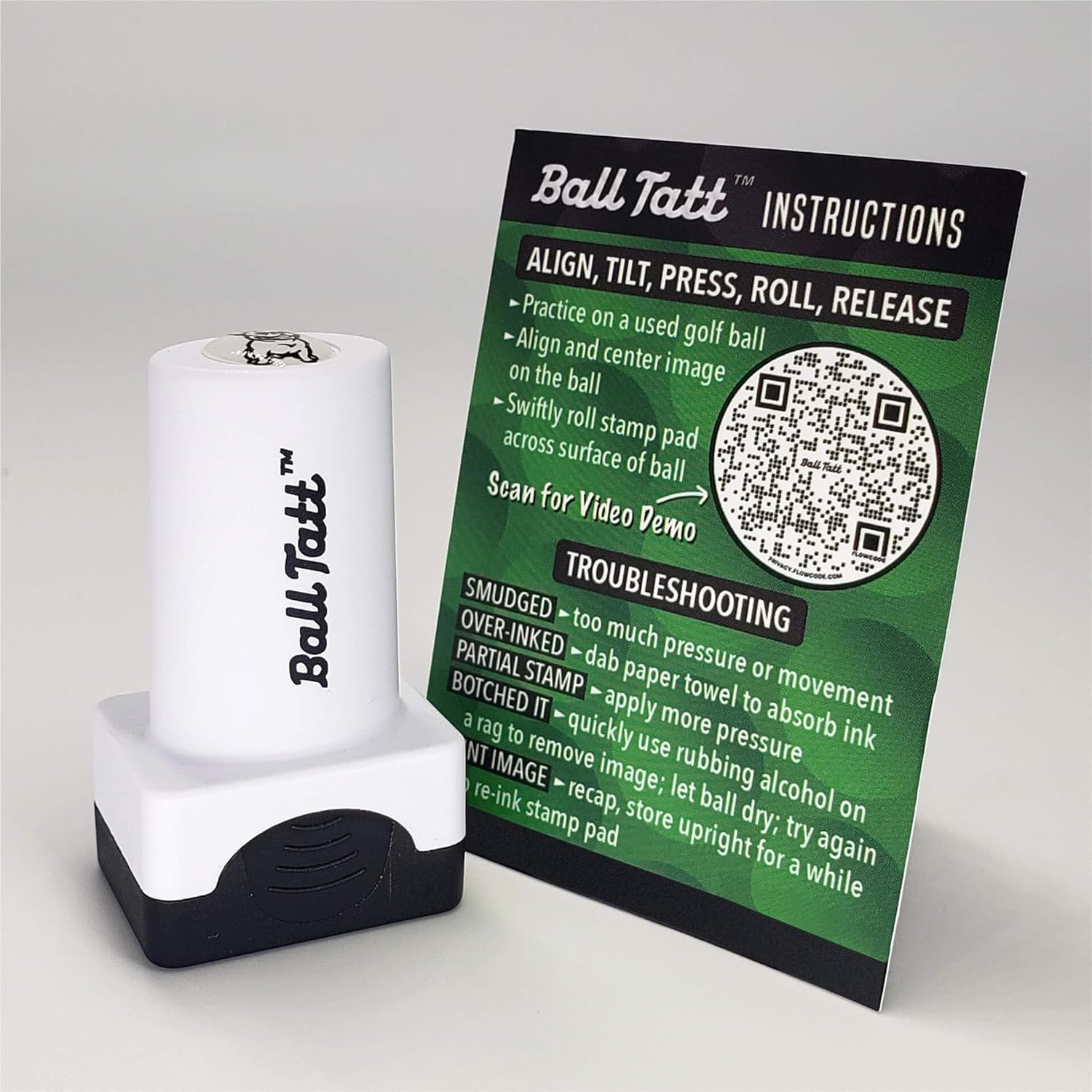 Ball Tatt – Sello de pelota de golf, sello de pelota de golf, marcadores de sellos de pelotas de golf autoentintados, herramienta de marcado de