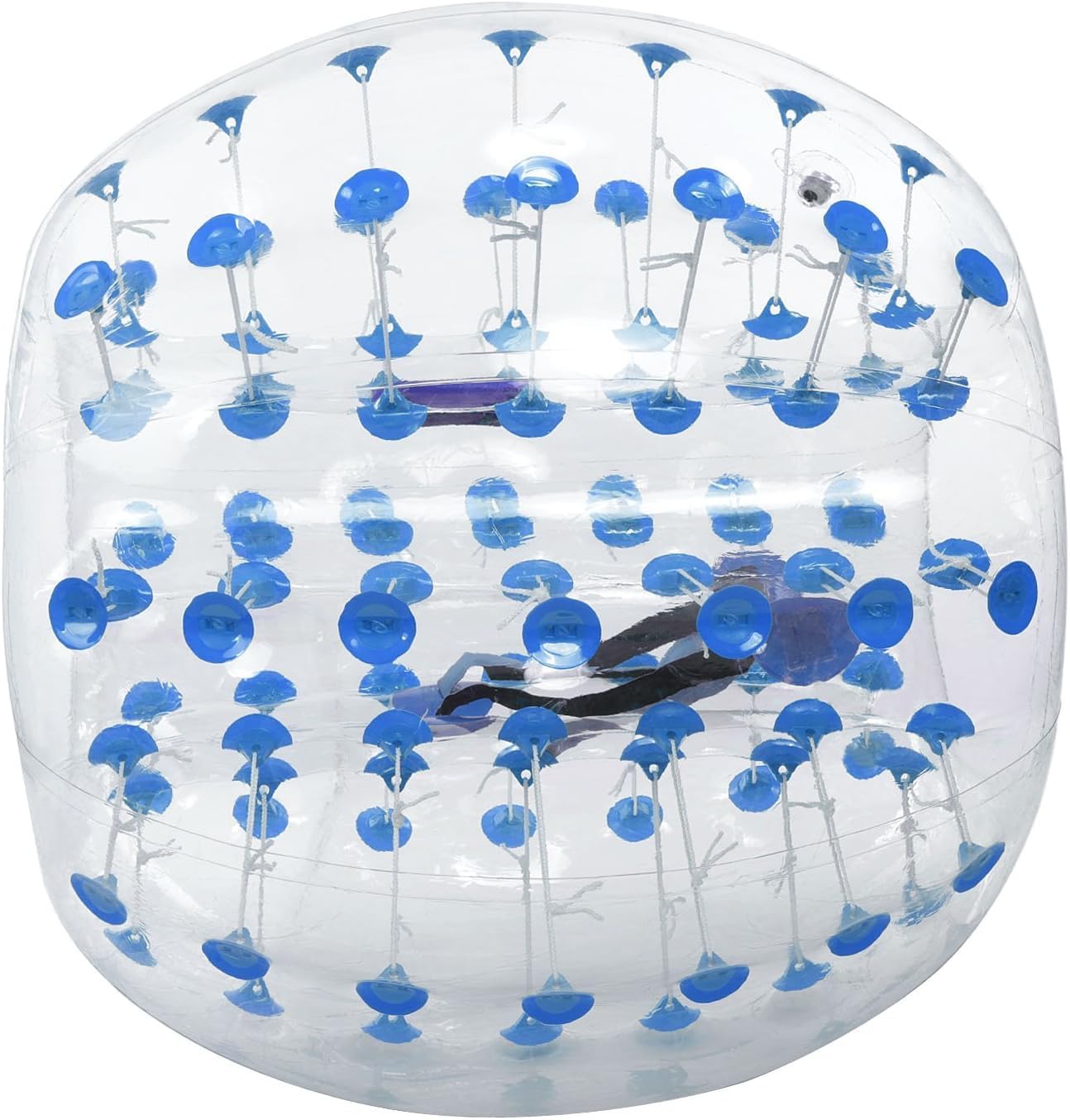 OPPSDECOR Bola inflable de parachoques de 4.9 ft de diámetro, bola de fútbol inflable de burbujas de burbujas para niños, adolescentes y adultos