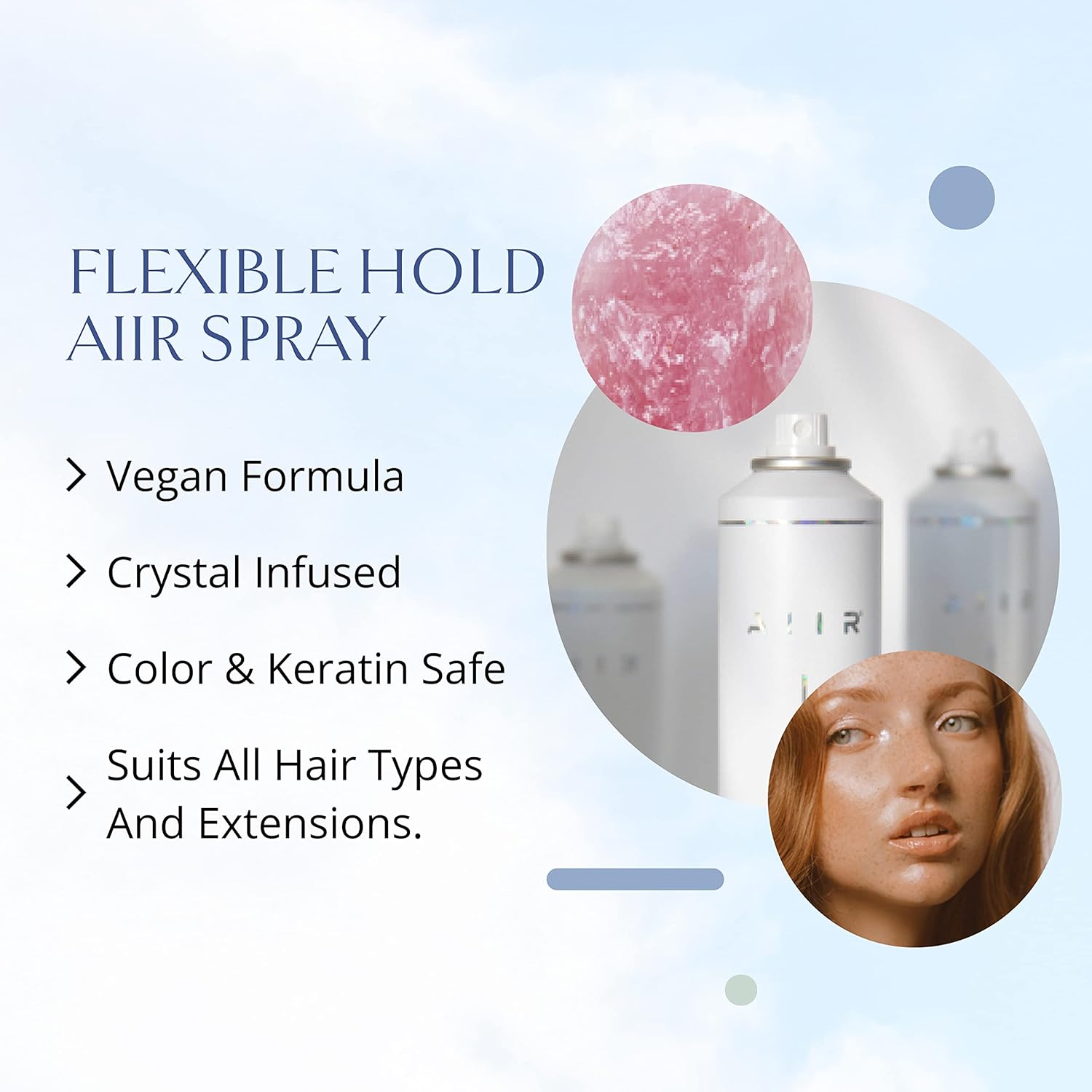 AIIR Laca para el cabello de sujeción flexible, espray de acabado con sujeción ligera, laca para el cabello de viaje con acabado suave y táctil,