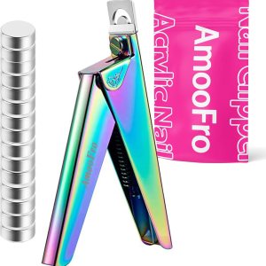 Cortaúñas postizas acrílicas con tamaño de imanes, cortador de puntas de uñas para uñas postizas con medición de longitud, recortador de uñas Cortaúñas postizas acrílicas con tamaño de imanes, cortador de puntas de uñas para uñas postizas con medición de longitud, recortador de uñas