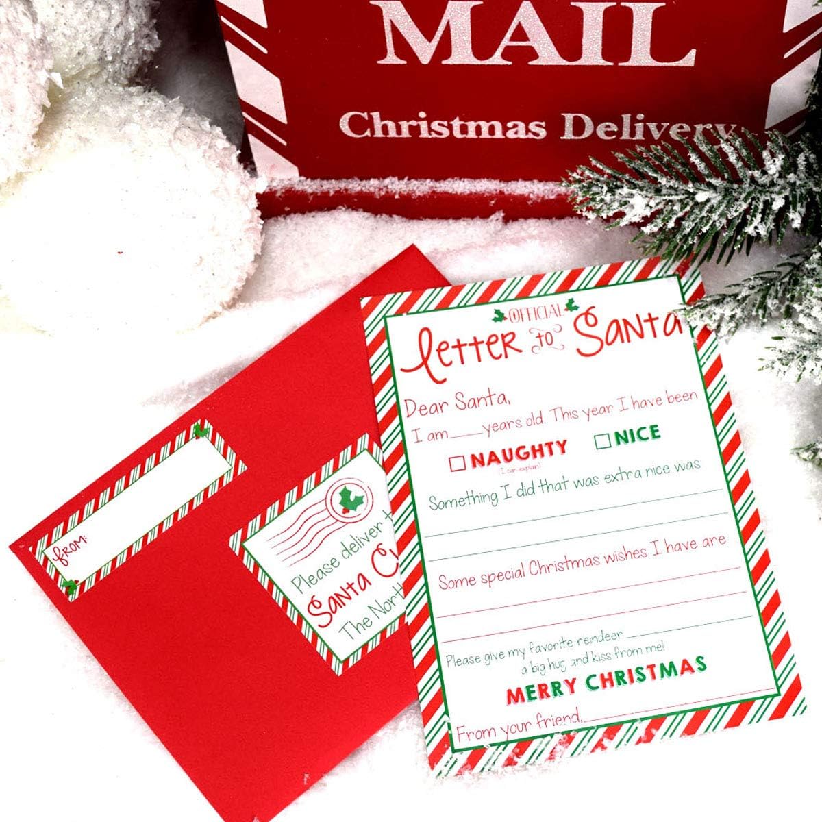 Kit oficial de Carta a Santa, 4 tarjetas de relleno de recuerdos navideños de 5 x 7 pulgadas Keep Precious Fleeting Moments Alive de alta calidad,