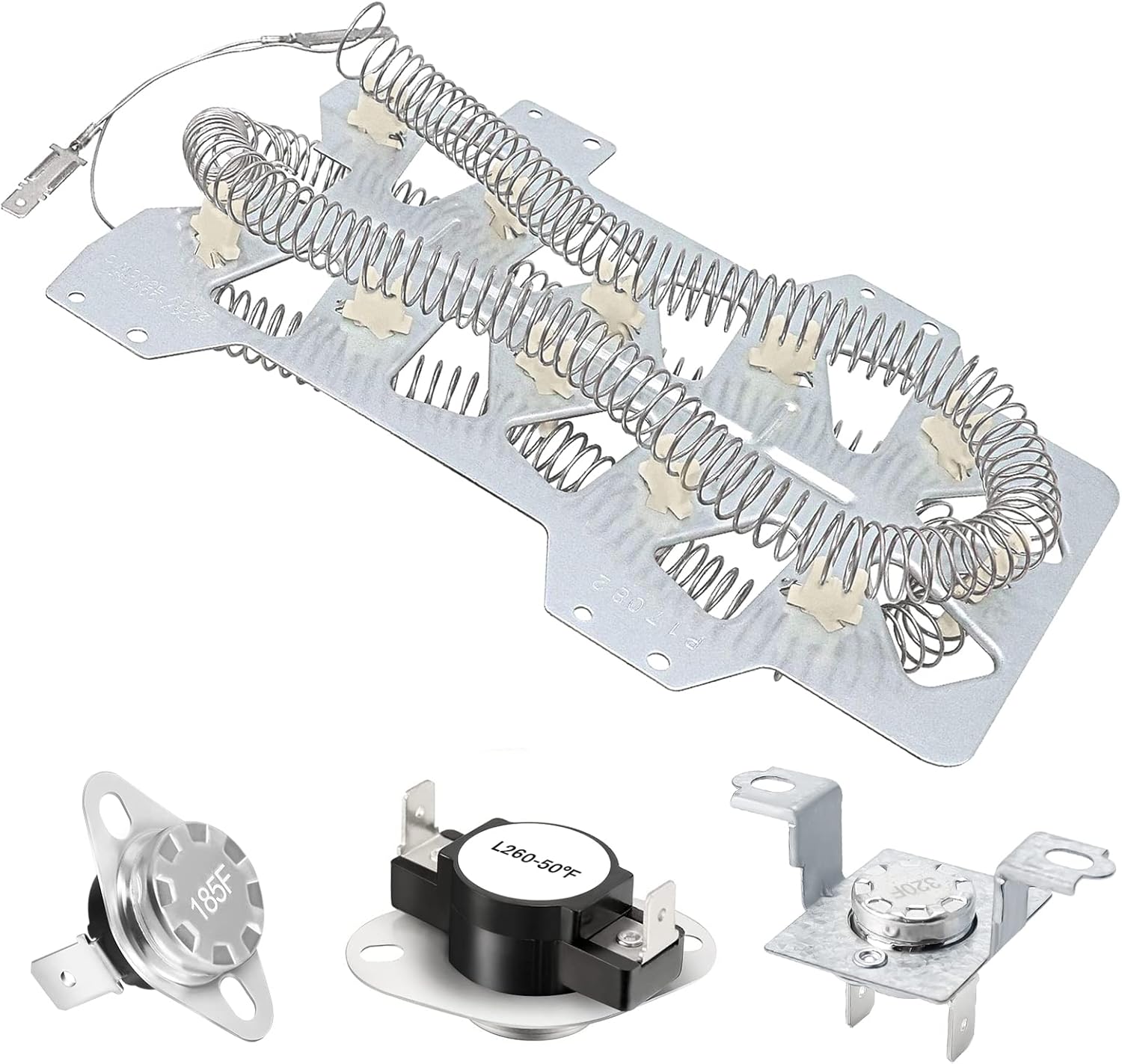Beaquicy DC47-00019A Kit de elementos calefactores para secadora  4 piezas de secadora DC96-00887A y DC47-00016A y DC47-00018A Reemplazo de