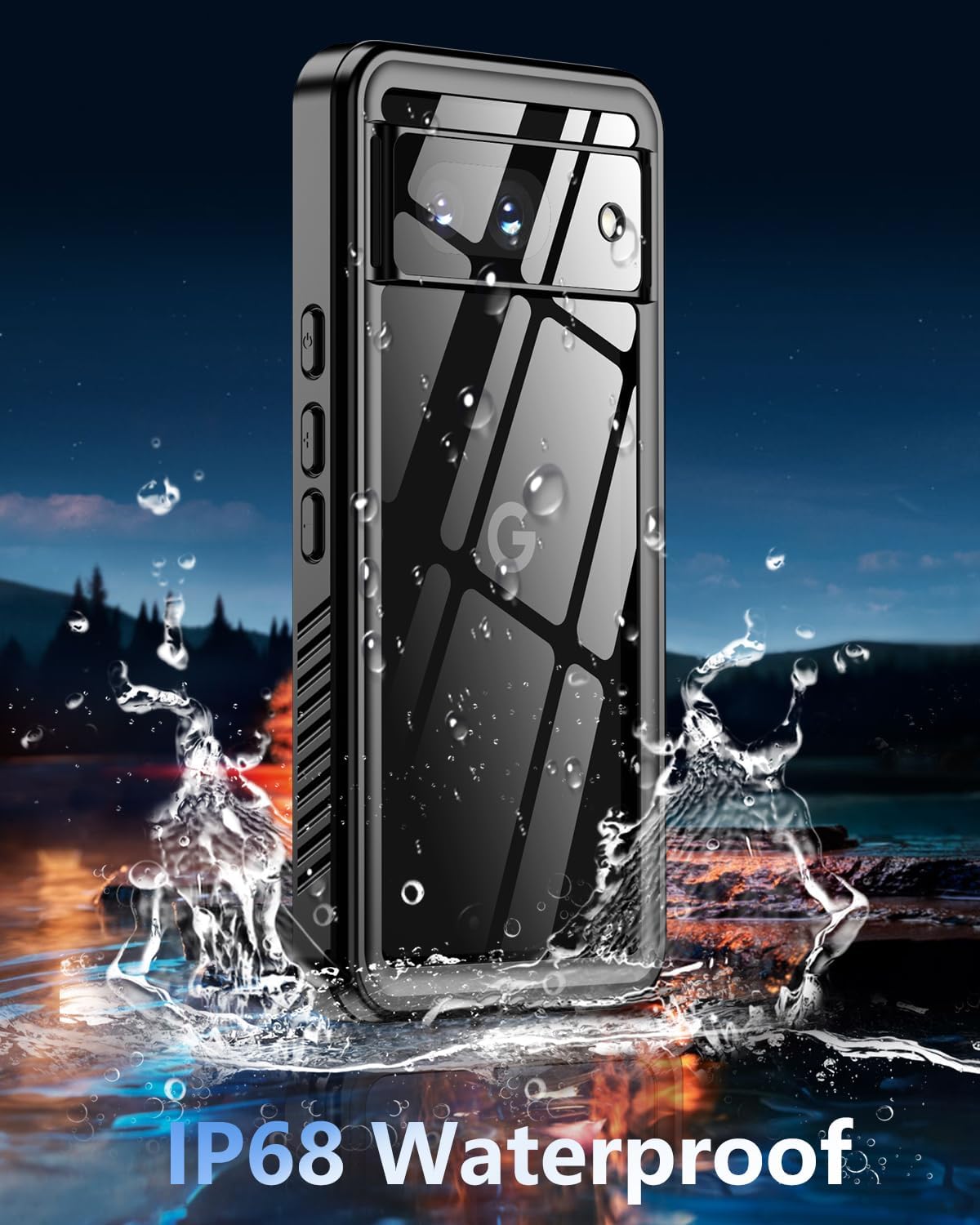 Oterkin Funda impermeable para Google Pixel 8, Pixel 8 con pantalla integrada y protector de cámara, protección de cuerpo completo de 360, a prueba